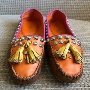 COPY - Prada Women's Multicolored Studded Colorblock Flat